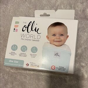 The Ollie World Blue Smarter Swaddle One Size Sky Blue